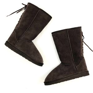 UGG Chocolate Tall Boot Laceup